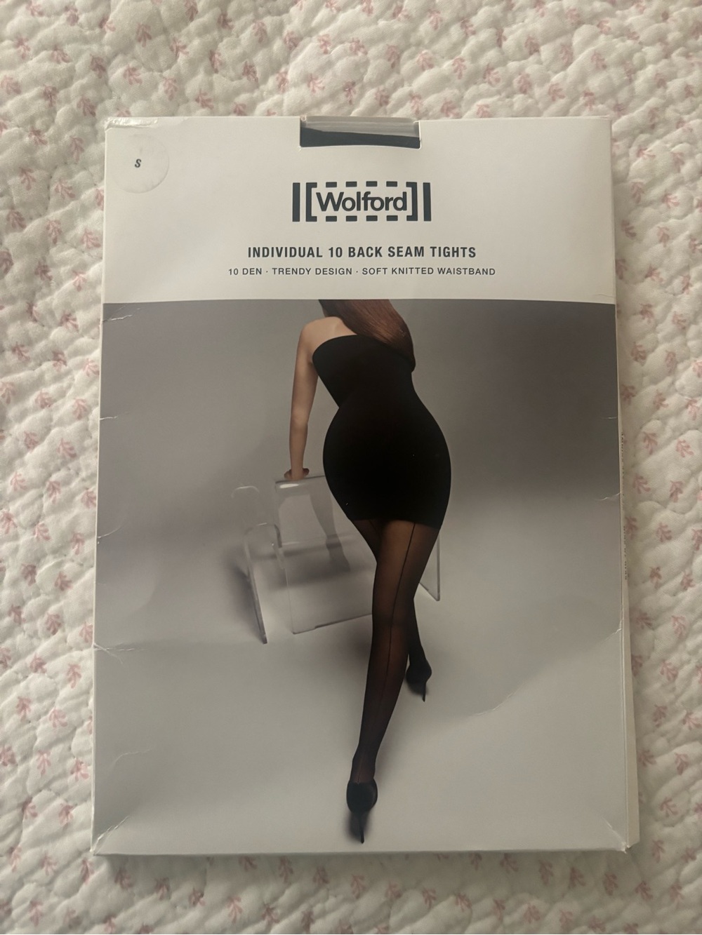 Wolford Black Individual 10 Back Seam Tights